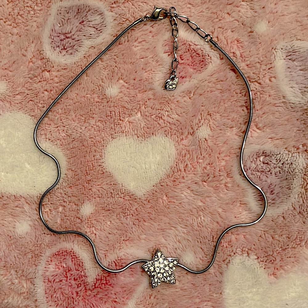 Swarovski Diamanté Star Pendant Necklace Sterling Silver NWOT